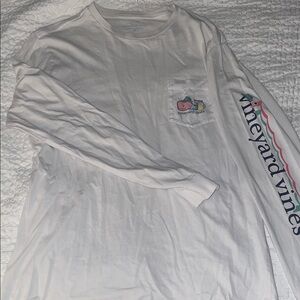 Vineyard Vines White German Long Sleeve Tee